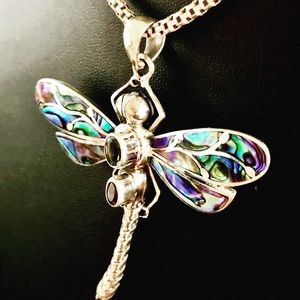 NEW Sterling Silver DRAGONFLY Pendant Brooch